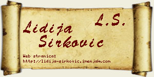 Lidija Sirković vizit kartica